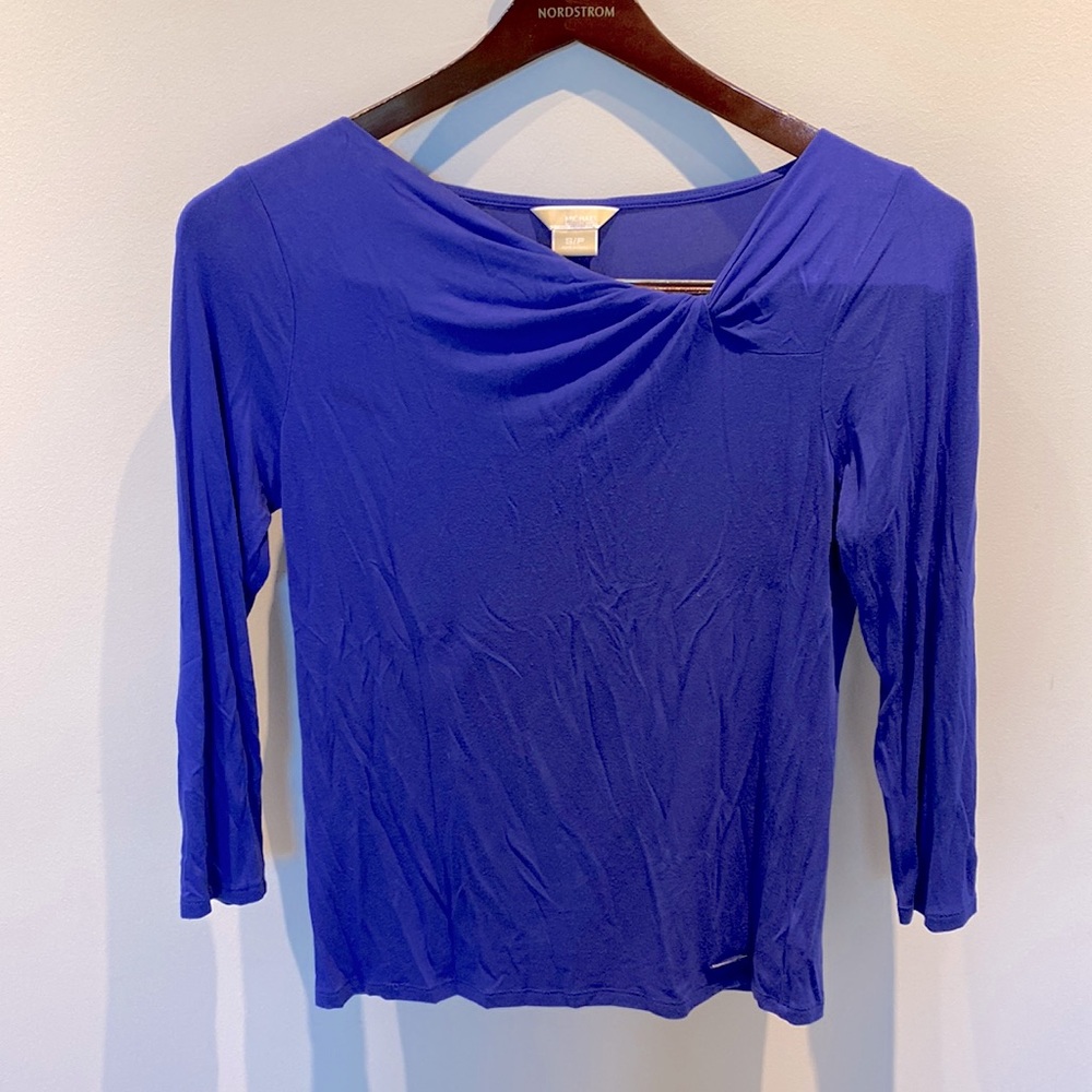 Violet blouse - 3/4 sleeve jersey knit